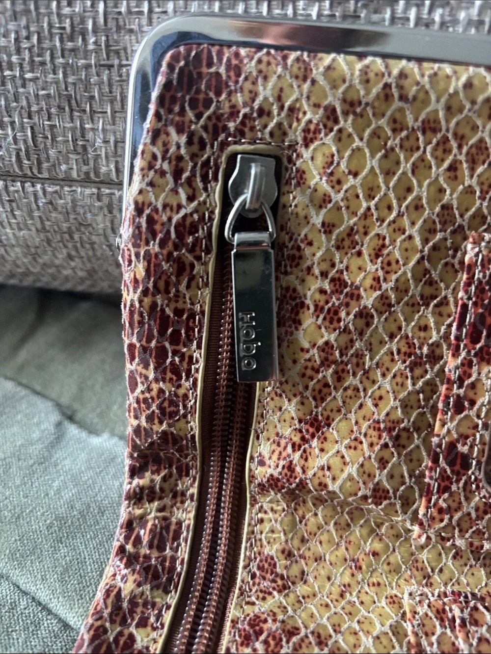 HOBO Snake-Print Lauren Wallet